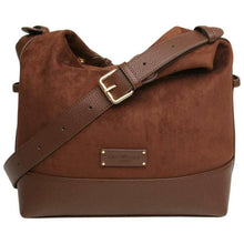 Load image into Gallery viewer, ALICE WHEELER LONDON <BR>
Kensington Large Crossover Suede Bag <BR>
Chocolate <BR>
