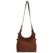 Load image into Gallery viewer, ALICE WHEELER LONDON <BR>
Kensington Large Crossover Suede Bag <BR>
Chocolate <BR>
