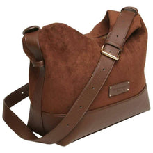 Load image into Gallery viewer, ALICE WHEELER LONDON <BR>
Kensington Large Crossover Suede Bag <BR>
Chocolate <BR>
