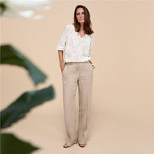 Load image into Gallery viewer, BIANCA <BR>
Paris Linen Mix Trousers <BR>
Natural <BR>
