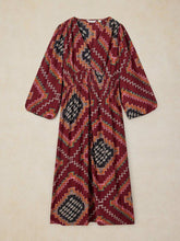 Load image into Gallery viewer, WHITE STUFF <BR>
Leela Printed Midi Dress <BR>
Plum Multi <BR>

