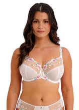 Load image into Gallery viewer, FANTASIE <BR>
Lillia Side Support Underwire Bra <BR>
White with coloured embroidery flowers<BR>
