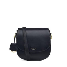 Load image into Gallery viewer, RADLEY OF LONDON &lt;BR&gt;
Liverpool Street, Medium Flapover Cross Body &lt;BR&gt;
Black &lt;BR&gt;
