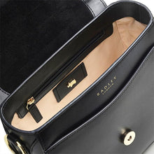 Load image into Gallery viewer, RADLEY OF LONDON &lt;BR&gt;
Liverpool Street, Medium Flapover Cross Body &lt;BR&gt;
Black &lt;BR&gt;
