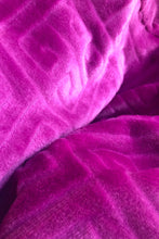 Load image into Gallery viewer, MARLON &lt;BR&gt;
Greek Key Motif Embossed Fleece Button-Through Housecoat &lt;BR&gt;
Pink or Purple &lt;BR&gt;
