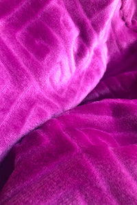 MARLON <BR>
Greek Key Motif Embossed Fleece Button-Through Housecoat <BR>
Pink or Purple <BR>
