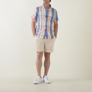 GANT <BR>
Indian Madras Short Sleeve Shirt <BR>
Watermelon Red or Blue Peach <BR>