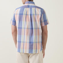 Load image into Gallery viewer, GANT &lt;BR&gt;
Indian Madras Short Sleeve Shirt &lt;BR&gt;
Watermelon Red or Blue Peach &lt;BR&gt;
