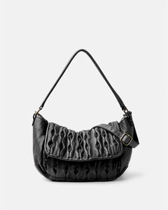 BIBA <BR>
Meyers, Leather shoulder bag <BR>
Black <BR>