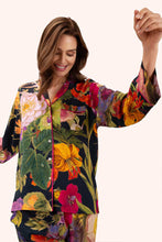 Load image into Gallery viewer, POWDER &lt;BRM
Midnight Posy Pyjamas &lt;BR&gt;
Black &lt;BR&gt;

