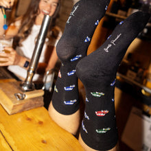 Load image into Gallery viewer, SWOLE PANDA &lt;BR&gt;
Men’s Mini Car Bamboo Socks &lt;BR&gt;
Black &lt;BR&gt;
