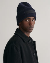 Load image into Gallery viewer, GANT &lt;BR&gt;
Cotton Ribbed Knit Beanie &lt;BR&gt;
Navy or Cream &lt;BR&gt;
