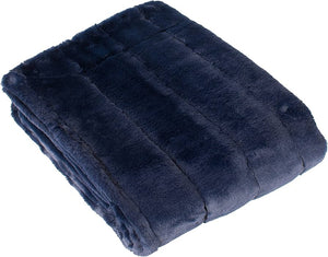 RIVA HOME <BR>
Contemporary Empress Large Faux Fur Throw <BR>
Cream, Navy or Rust <BR>