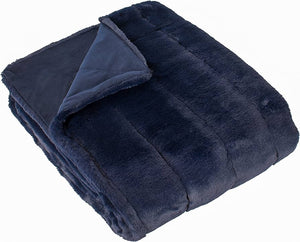 RIVA HOME <BR>
Contemporary Empress Large Faux Fur Throw <BR>
Cream, Navy or Rust <BR>