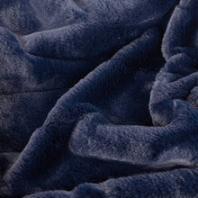 Load image into Gallery viewer, RIVA HOME &lt;BR&gt;
Contemporary Empress Large Faux Fur Throw &lt;BR&gt;
Cream, Navy or Rust &lt;BR&gt;
