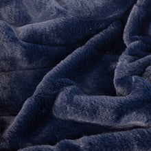 Load image into Gallery viewer, RIVA HOME &lt;BR&gt;
Contemporary Empress Large Faux Fur Throw &lt;BR&gt;
Cream, Navy or Rust &lt;BR&gt;

