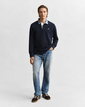 Load image into Gallery viewer, GANT &lt;BR&gt;
Chambray Collar Heavy Rugger &lt;BR&gt;
Navy &lt;BR&gt;
