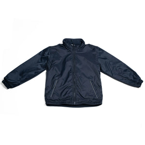 SCHOOL JACKET <BR>
Nylon Outer, Fleece interior, Reflective Piping <BR>
Royal, Wine & Navy <BR>