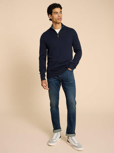 WHITE STUFF <BR>
Newport Merino Wool, 1/4 zip jumper <BR>
Navy or Teal <BR>