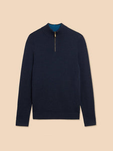 WHITE STUFF <BR>
Newport Merino Wool, 1/4 zip jumper <BR>
Navy or Teal <BR>