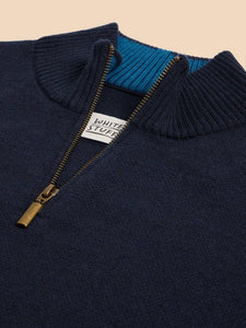 WHITE STUFF <BR>
Newport Merino Wool, 1/4 zip jumper <BR>
Navy or Teal <BR>