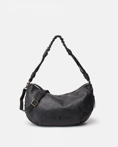 BIBA <BR>
Leather shoulder bag, Niland <BR>
Black <BR>