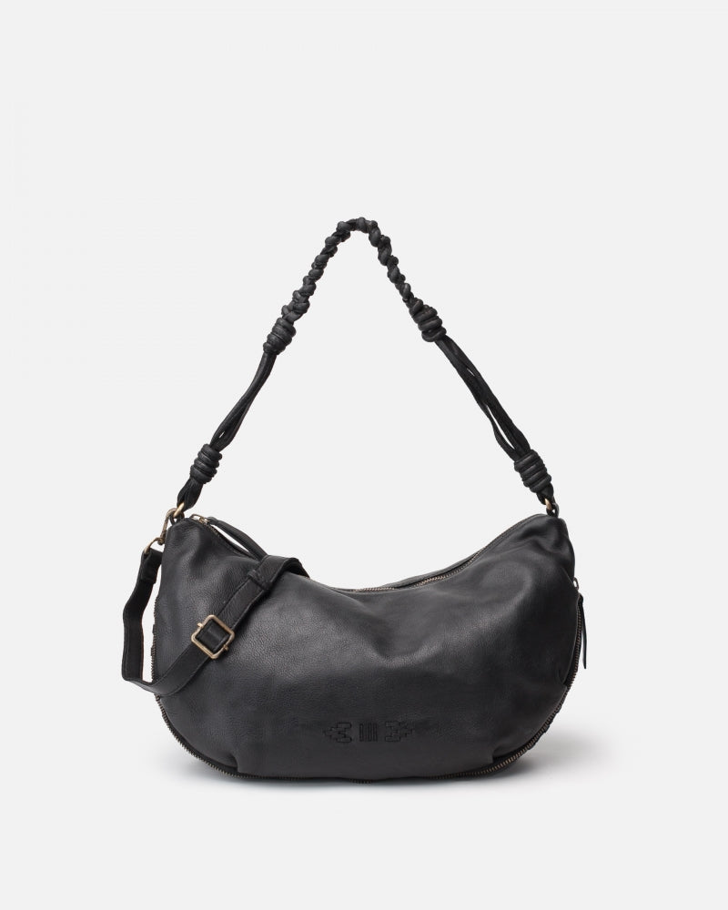 BIBA <BR>
Leather shoulder bag, Niland <BR>
Black <BR>