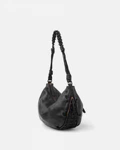 BIBA <BR>
Leather shoulder bag, Niland <BR>
Black <BR>