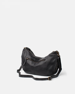 BIBA <BR>
Leather shoulder bag, Niland <BR>
Black <BR>