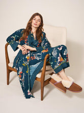 Load image into Gallery viewer, WHITE STUFF &lt;BR&gt;
Nina Organic Dressing Gown &lt;BR&gt;
Teal Mix &lt;BR&gt;
