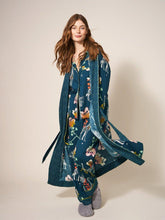 Load image into Gallery viewer, WHITE STUFF &lt;BR&gt;
Nina Organic Dressing Gown &lt;BR&gt;
Teal Mix &lt;BR&gt;
