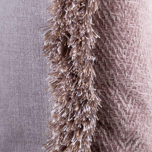 VOYAGE <BR>
Oryx Feather Filled Chenille Cushion <BR>
Heather <BR>