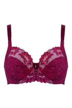 Load image into Gallery viewer, POUR MOI &lt;BR&gt;
Sofia Lace Embroidered, Under Wire, Side Support Bra &lt;BR&gt;
Berry &lt;BR&gt;
