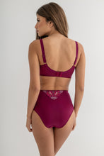Load image into Gallery viewer, POUR MOI &lt;BR&gt;
Sofia Lace Embroidered Deep Brief &lt;BR&gt;
Berry &lt;BR&gt;
