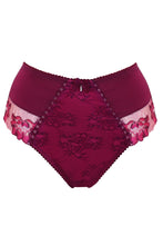 Load image into Gallery viewer, POUR MOI &lt;BR&gt;
Sofia Lace Embroidered Deep Brief &lt;BR&gt;
Berry &lt;BR&gt;
