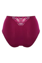 Load image into Gallery viewer, POUR MOI &lt;BR&gt;
Sofia Lace Embroidered Deep Brief &lt;BR&gt;
Berry &lt;BR&gt;
