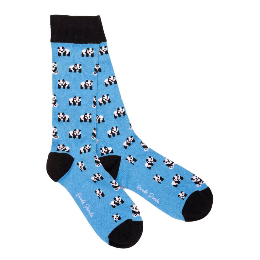 SWOLE PANDA <BR>
Men’s Panda Bamboo Socks <BR>
Blue <BR>