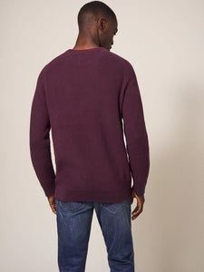 WHITE STUFF <BR>
Pentire Crew Neck Knit <BR>
Mid Teal or Plum <BR>