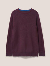 Load image into Gallery viewer, WHITE STUFF &lt;BR&gt;
Pentire Crew Neck Knit &lt;BR&gt;
Mid Teal or Plum &lt;BR&gt;
