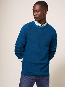 WHITE STUFF <BR>
Pentire Crew Neck Knit <BR>
Mid Teal or Plum <BR>