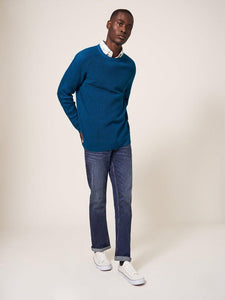 WHITE STUFF <BR>
Pentire Crew Neck Knit <BR>
Mid Teal or Plum <BR>