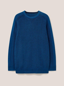 WHITE STUFF <BR>
Pentire Crew Neck Knit <BR>
Mid Teal or Plum <BR>