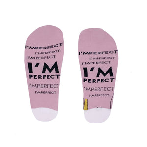 IRISH SOCKSCIETY <BR>
I'm Perfect Ladies Sock <BR>
Pink <BR>