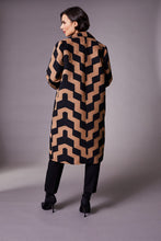 Load image into Gallery viewer, PERUZZI &lt;BR&gt;
Zig Zag Coat &lt;BR&gt;
Camel &amp; Black &lt;BR&gt;
