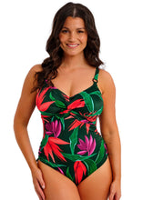 Load image into Gallery viewer, FANTASIE <BR>
Bra Sized One piece Swim Suit <BR>
Green Multi <BR>
