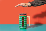 Load image into Gallery viewer, LA CAFETIERE <BR>
8 Cup 1L Stainless Steel Cafetiere <BR>
Cyan Tides <BR>
