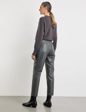 Load image into Gallery viewer, GERRY WEBER &lt;BR&gt;
Casual 7/8-length trousers in faux leather &lt;BR&gt;
Grey &lt;BR&gt;

