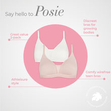 Load image into Gallery viewer, ROYCE &lt;BR&gt;
Twin Pack, T-Shirt bra with racer option &lt;BR&gt;
One Blush &amp; One Grey &lt;BR&gt;

