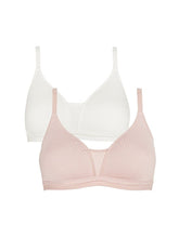 Load image into Gallery viewer, ROYCE &lt;BR&gt;
Twin Pack, T-Shirt bra with racer option &lt;BR&gt;
One Blush &amp; One Grey &lt;BR&gt;
