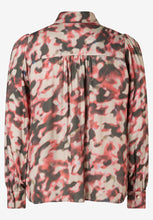 Load image into Gallery viewer, MORE &amp; MORE &lt;BR&gt;
Pussy bow blouse with watercolor print&lt;BR&gt;
Multi &lt;BR&gt;
